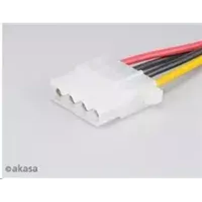 Akasa Adapter SATA na Molex 4-pin AK‑CBPW03‑KT02 kabel 15 cm, zestaw 2 szt.