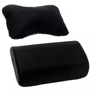 Zestaw poduszek noblechairs NBL-SP-PST-002 — 2-częściowe czarne poduszki siedziska i lędźwiowa