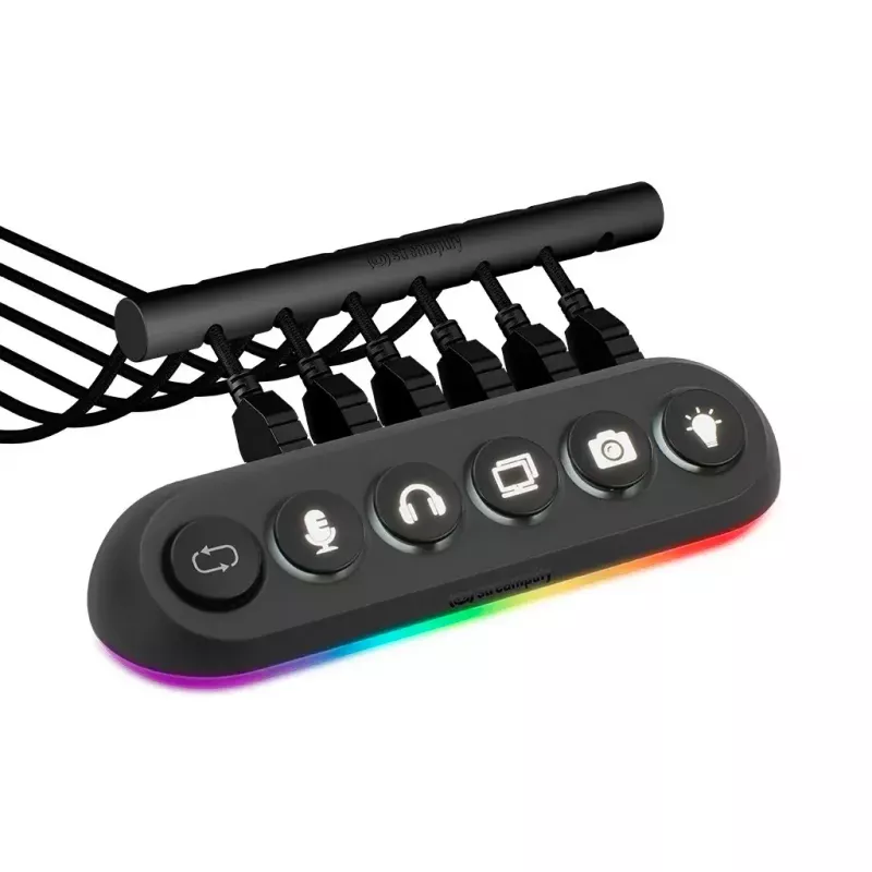 Streamplify HUB DECK 5 Czarny USB 2.0 USB 3.0 24W 1.8m