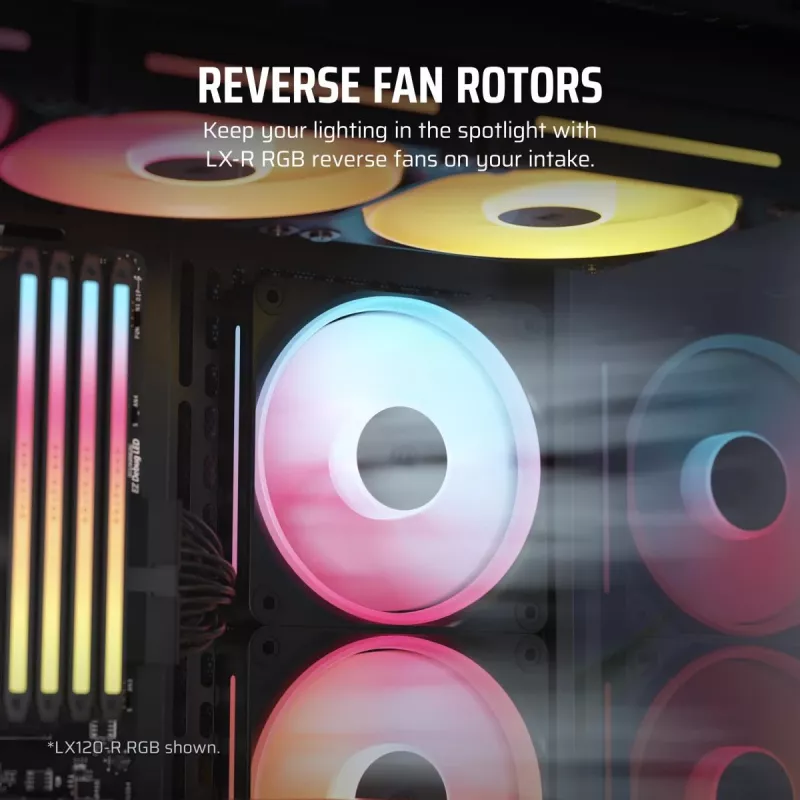 Fan Corsair iCUE LINK LX140-R RGB 14 cm Czarny 2000 RPM 3.55 mmH2O