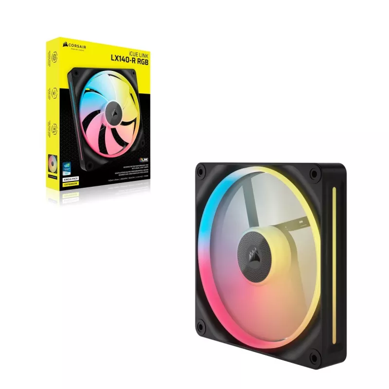 Fan Corsair iCUE LINK LX140-R RGB 14 cm Czarny 2000 RPM 3.55 mmH2O