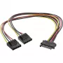 Kabel Y zasilania SATA InLine 1 WE dwa WY, 0,03 m