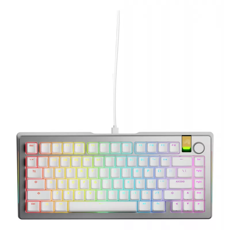Mechaniczna klawiatura gamingowa GLORIOUS GMMK 3 PRO HE 75% Prebuilt Wired USB QWERTY srebrny