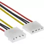 Przedłużacz zasilania InLine 4pin Molex męski / żeński 29650D 1m