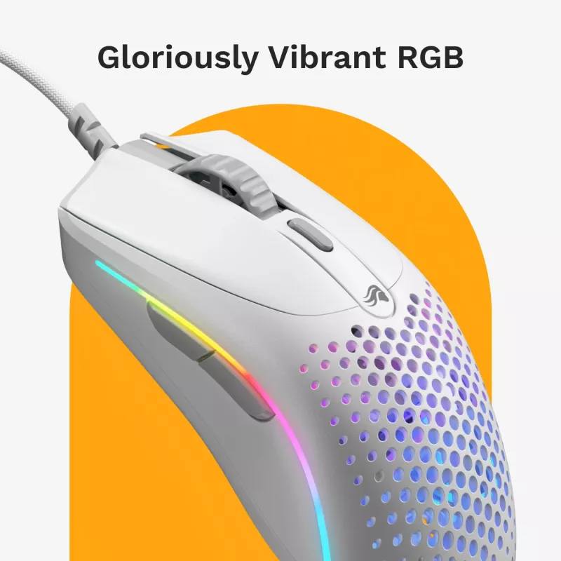 Glorious Gaming Glorious Model O 2 Mini - biały matowy, praworęczny, optyczny, USB typu A, 26000 DPI, biały