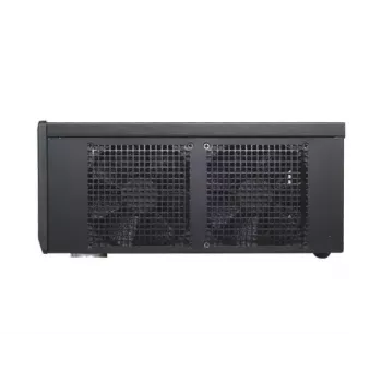 Obudowa PC SILVERSTONE Grandia GD05 HTPC czarna — Mini‑ITX/DTX/Micro‑ATX, 2×3,5 cala + 2×2,5 cala, 1×5,25 cala, 3×120 mm wentylatory boczne, USB 3.0