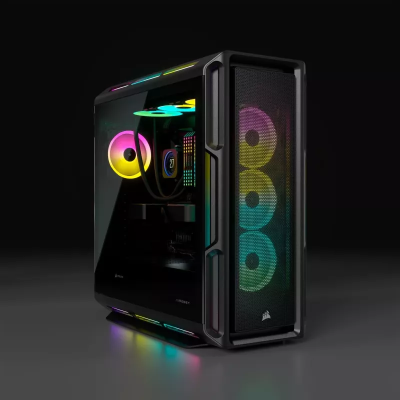 Obudowa PC CORSAIR midi tower ATX - Icue 5000t - RGB hartowane szkło - czarna