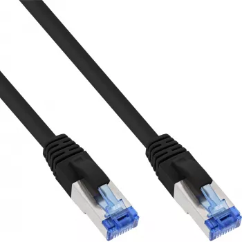 Kabel krosowy InLine S/FTP PiMF kat.6A bezhalogenowy 500MHz czarny 1,5m