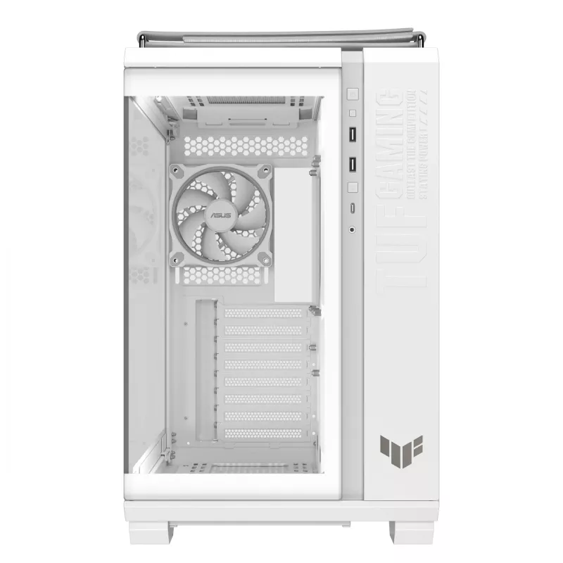 Obudowa PC ASUS TUF GAMING GT502 Horizon TG ARGB biały — Midi Tower, ATX, szkło hartowane, 4 wnęki 3,5 cala, maks. długość GPU 400 mm