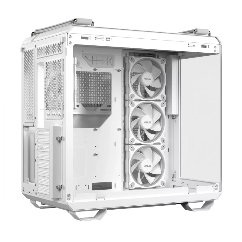 Obudowa PC ASUS TUF GAMING GT502 Horizon TG ARGB biały — Midi Tower, ATX, szkło hartowane, 4 wnęki 3,5 cala, maks. długość GPU 400 mm