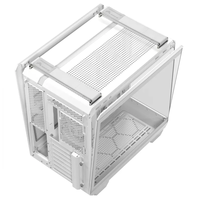 Obudowa PC ASUS TUF GAMING GT502 Horizon TG ARGB biały — Midi Tower, ATX, szkło hartowane, 4 wnęki 3,5 cala, maks. długość GPU 400 mm