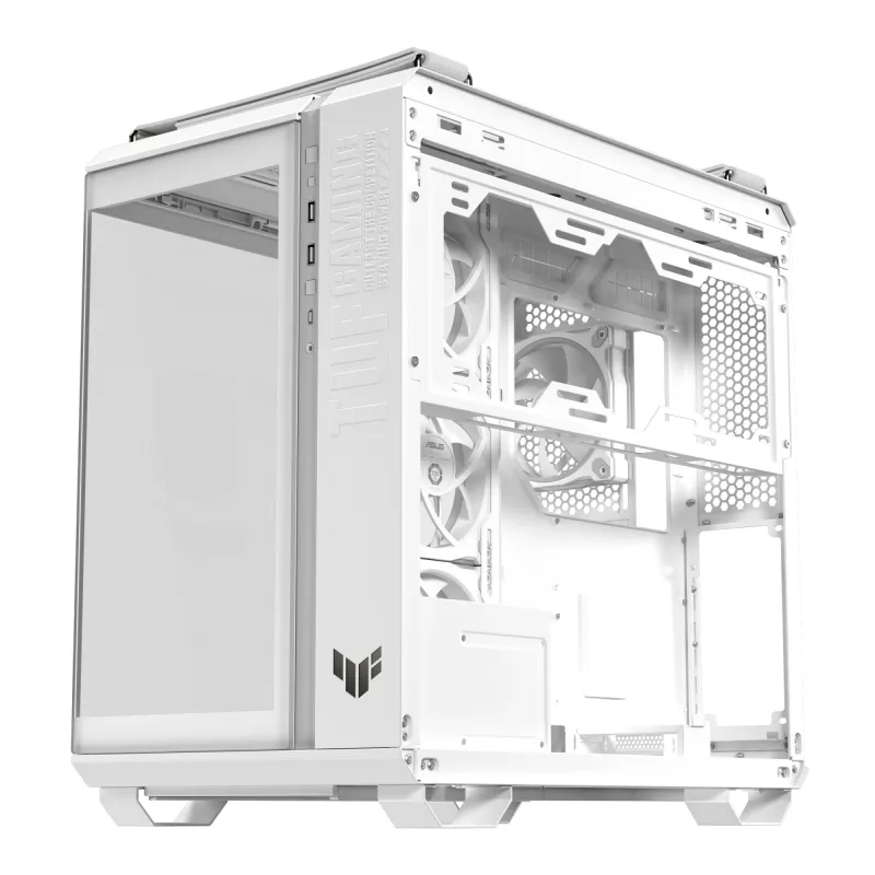 Obudowa PC ASUS TUF GAMING GT502 Horizon TG ARGB biały — Midi Tower, ATX, szkło hartowane, 4 wnęki 3,5 cala, maks. długość GPU 400 mm