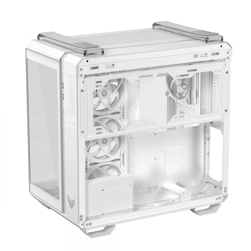 Obudowa PC ASUS TUF GAMING GT502 Horizon TG ARGB biały — Midi Tower, ATX, szkło hartowane, 4 wnęki 3,5 cala, maks. długość GPU 400 mm