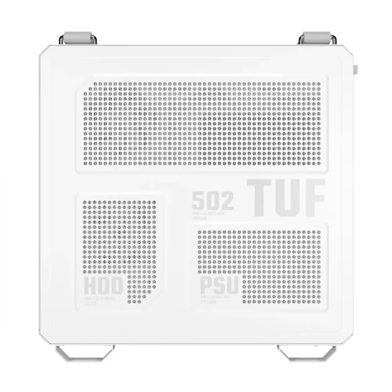 Obudowa PC ASUS TUF GAMING GT502 Horizon TG ARGB biały — Midi Tower, ATX, szkło hartowane, 4 wnęki 3,5 cala, maks. długość GPU 400 mm