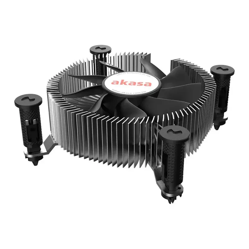 Hybrydowa chłodnica Akasa Intel LGA1700 Aluminium Czarny 3,76 mmH₂O Łożysko kulkowe
