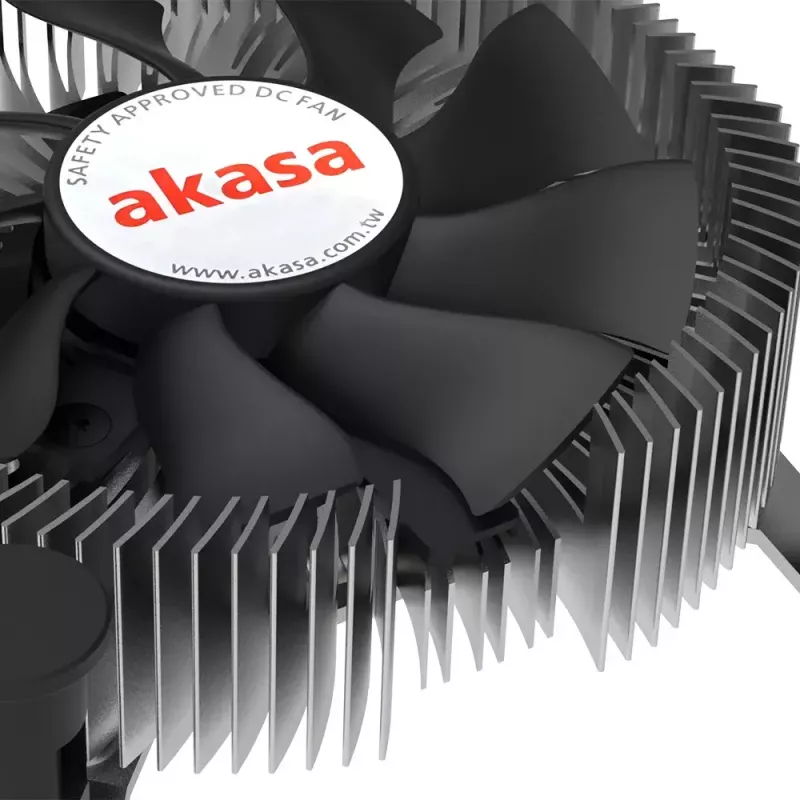 Hybrydowa chłodnica Akasa Intel LGA1700 Aluminium Czarny 3,76 mmH₂O Łożysko kulkowe