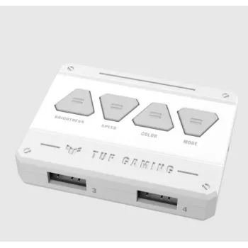 Chłodzenie powietrzne ASUS TUF GAMING TF120 ARGB biały EDITION — 3×120 mm wentylatory, 1900 RPM, 29 dB, pilot zdalnego sterowania