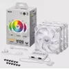 Chłodzenie powietrzne ASUS TUF GAMING TF120 ARGB biały EDITION — 3×120 mm wentylatory, 1900 RPM, 29 dB, pilot zdalnego sterowania
