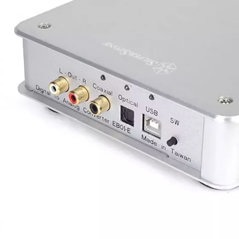 Interfejs audio Silverstone EB01-E srebrny