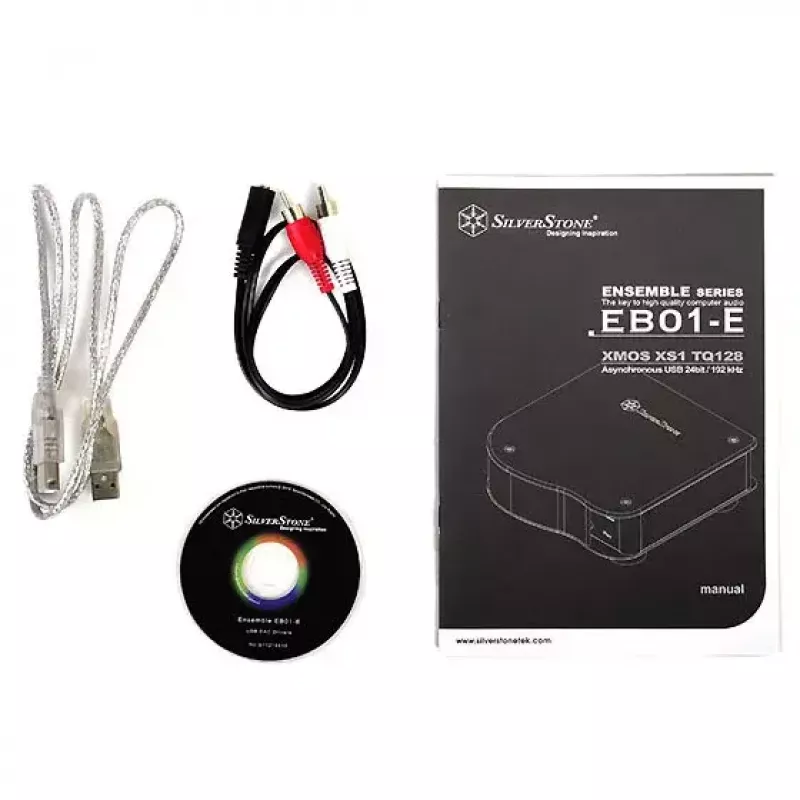 Interfejs audio Silverstone EB01-E srebrny