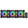 Aerocool Saturn 12F Pro ARGB wentylatory do obudowy, zestaw 3 szt. z kontrolerem, 120 mm