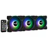 Aerocool Saturn 12F Pro ARGB wentylatory do obudowy, zestaw 3 szt. z kontrolerem, 120 mm