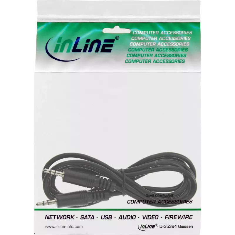 InLine Audio kabel 3.5mm Stereo male / male 2.5m