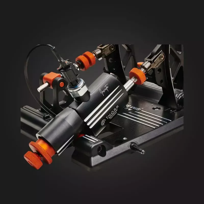 Pedals Asetek 40-010-0000001 Kontroler Gamingowy USB Podświetlenie Czerwone Zielone