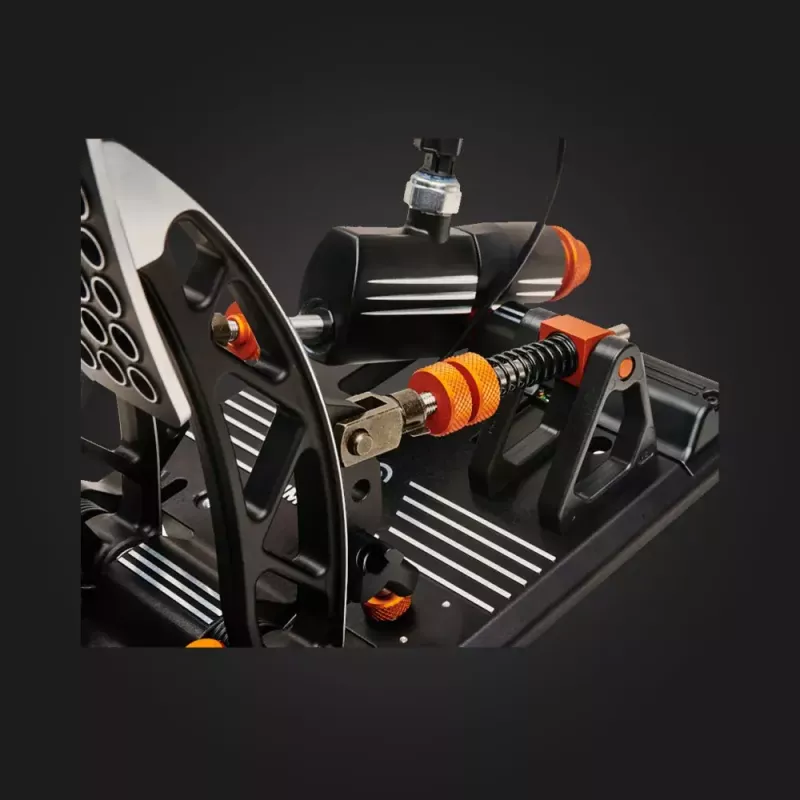 Pedals Asetek 40-010-0000001 Kontroler Gamingowy USB Podświetlenie Czerwone Zielone