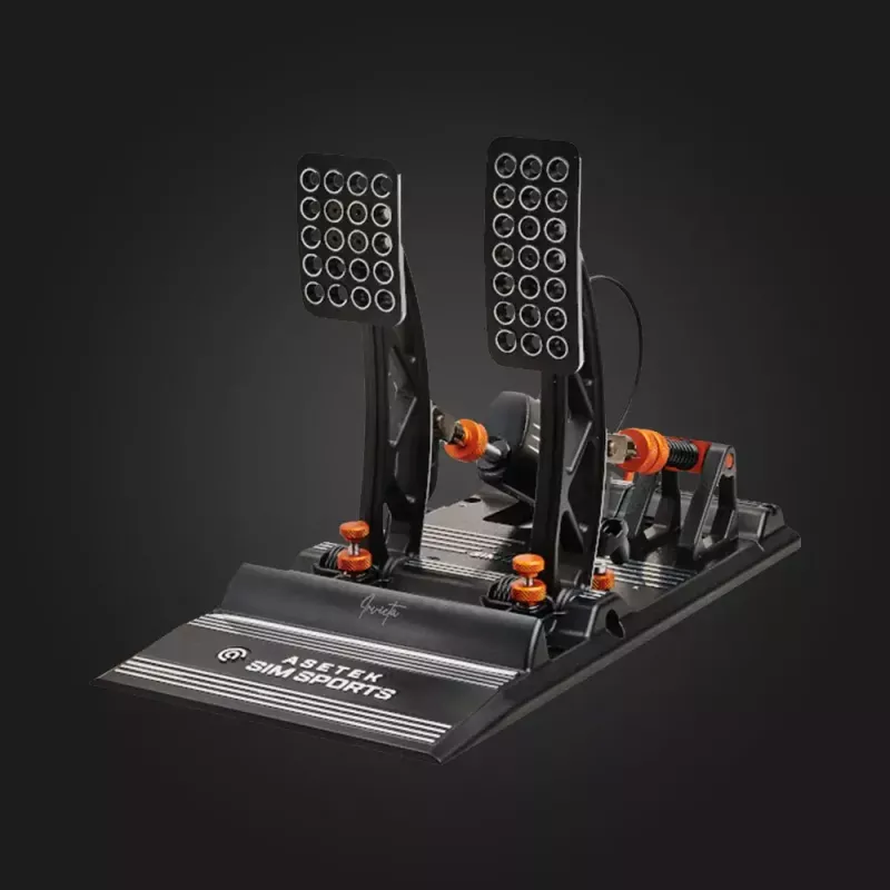 Pedals Asetek 40-010-0000001 Kontroler Gamingowy USB Podświetlenie Czerwone Zielone