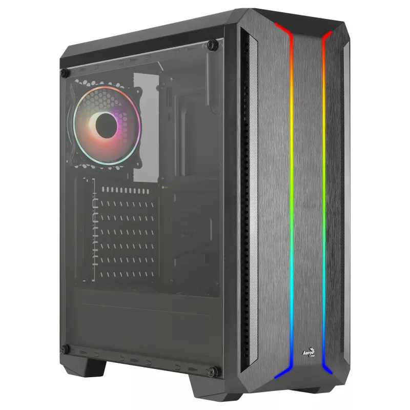 Aerocool SKYLINEV2BK PC ATX Case Dual Front Panel LED ARGB Fan ARGB 12cm Czarny