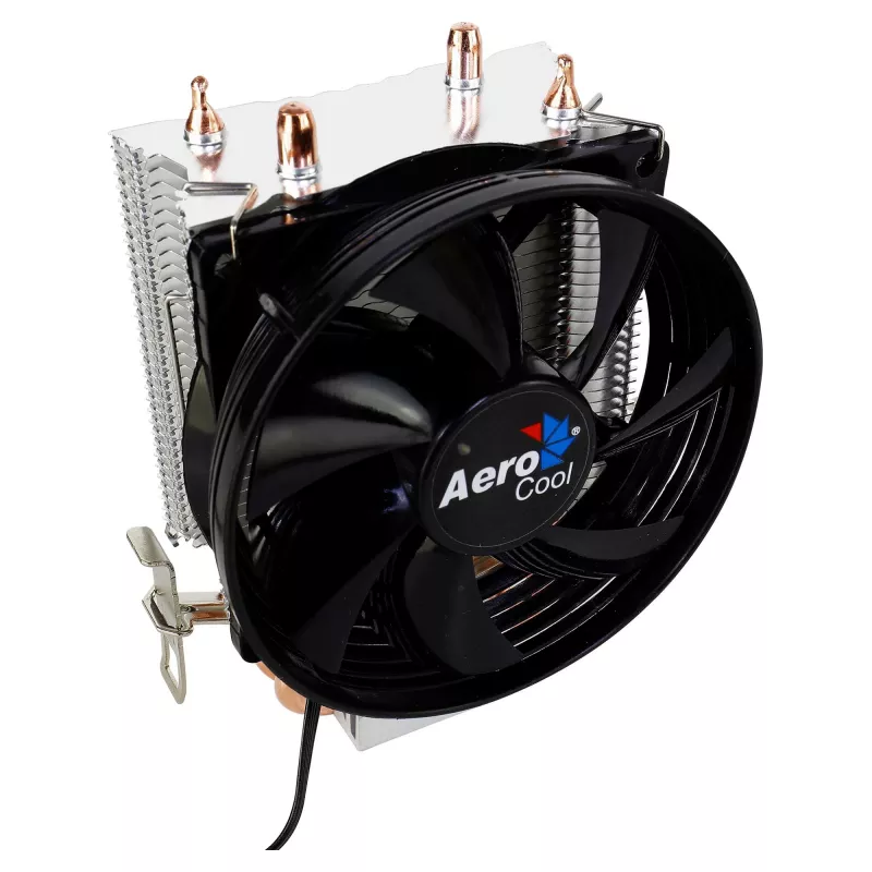 Chłodzenie CPU AEROCOOL VERKHO2 z wentylatorem 90 mm, łożyskiem hydraulicznym, 800–2000 RPM, TDP 110 W, obsługa wielu gniazd (otwarte opakowanie)