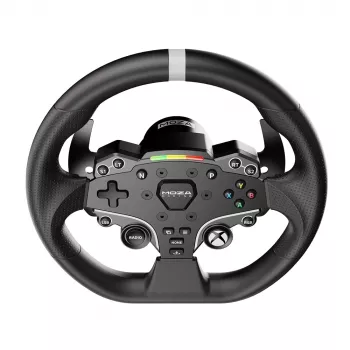 Moza Racing ESX Steering Wheel, Kierownica, Xbox, Krzyżak, Przycisk Home, Przycisk Menu, Przycisk Start, Czarny, Aluminium, Poliuretan, Aluminium
