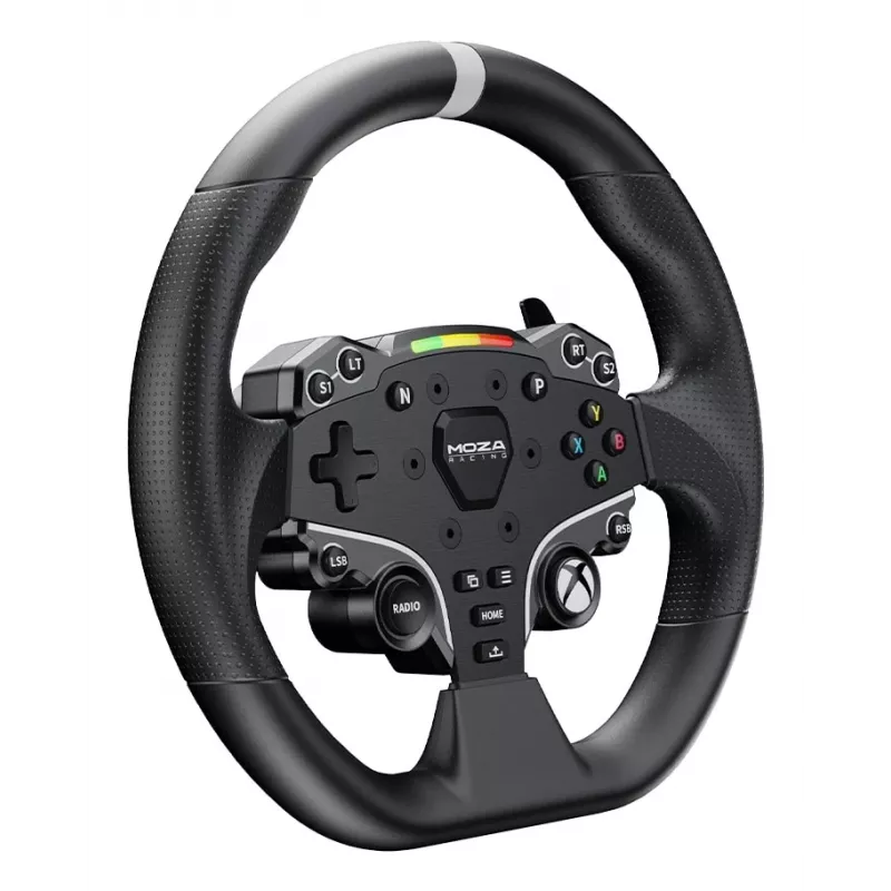 Moza Racing ESX Steering Wheel, Kierownica, Xbox, Krzyżak, Przycisk Home, Przycisk Menu, Przycisk Start, Czarny, Aluminium, Poliuretan, Aluminium