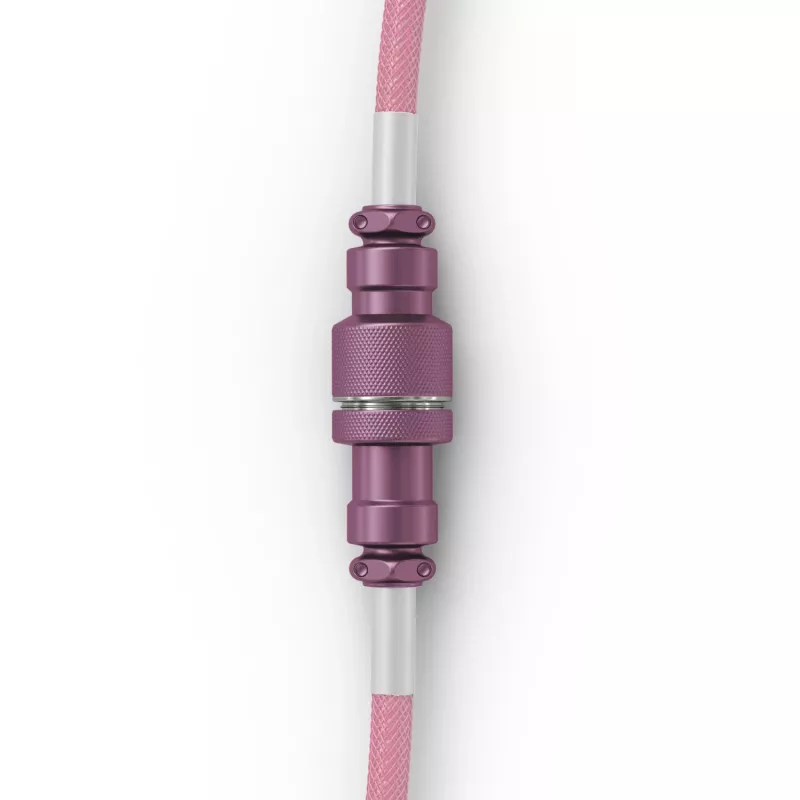 Kabel USB spiralny GLORIOUS GMMK Pixel Pink 1,5 m – odłączany kabel spiralny do klawiatur