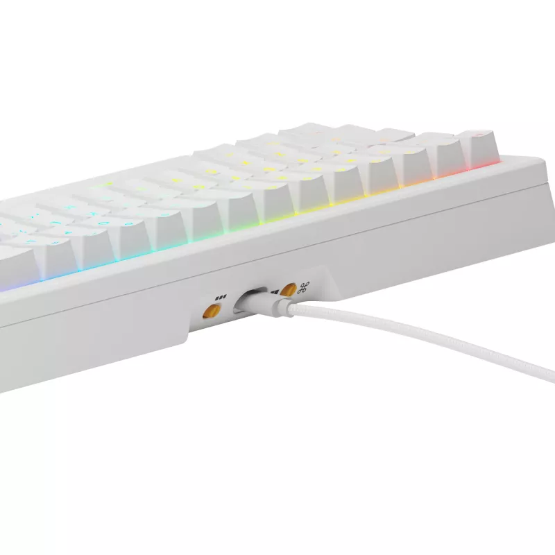 Mechaniczna klawiatura gamingowa GLORIOUS GMMK 3 65% Biała — Przewodowa USB, RGB, QWERTY (US)