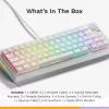 Mechaniczna klawiatura gamingowa GLORIOUS GMMK 3 65% Biała — Przewodowa USB, RGB, QWERTY (US)