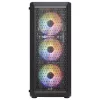 Aerocool BEAMBKV2 Gaming ATX Case 4 Fans 12cm FRGB Czarny, PC, Czarny, ATX, micro ATX, Mini-ITX, Gaming, niebieski, zielony, czerwony, Front, Side