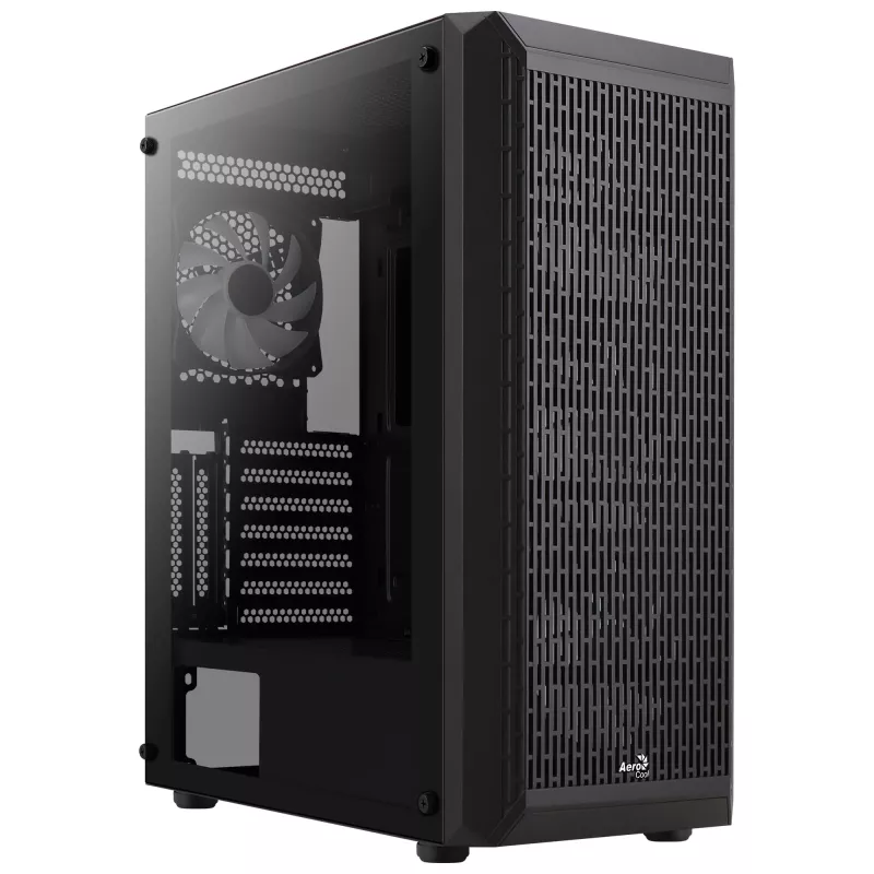 Aerocool BEAMBKV2 Gaming ATX Case 4 Fans 12cm FRGB Czarny, PC, Czarny, ATX, micro ATX, Mini-ITX, Gaming, niebieski, zielony, czerwony, Front, Side
