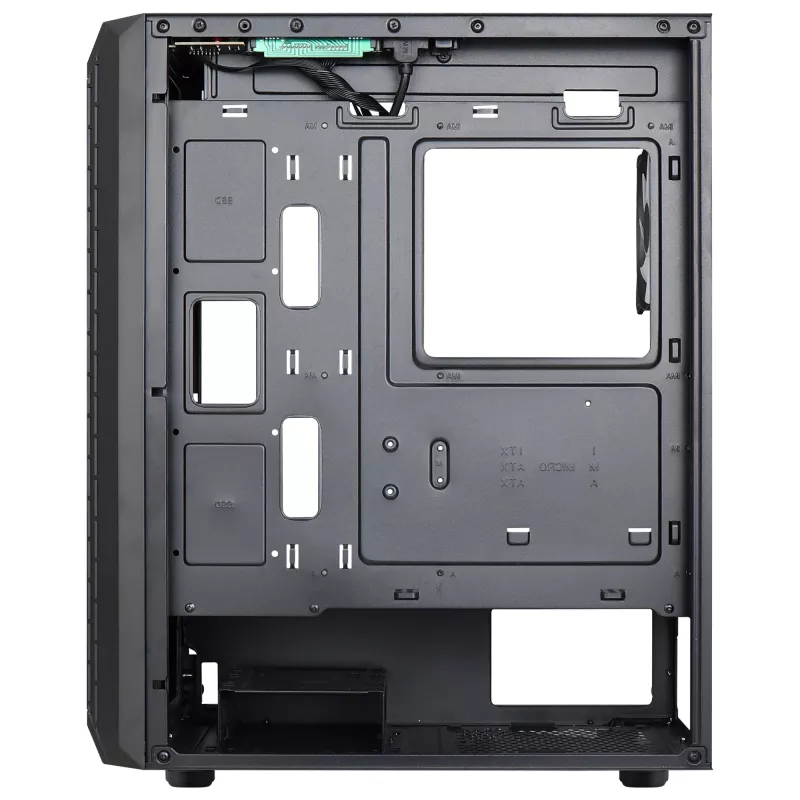 Aerocool BEAMBKV2 Gaming ATX Case 4 Fans 12cm FRGB Czarny, PC, Czarny, ATX, micro ATX, Mini-ITX, Gaming, niebieski, zielony, czerwony, Front, Side
