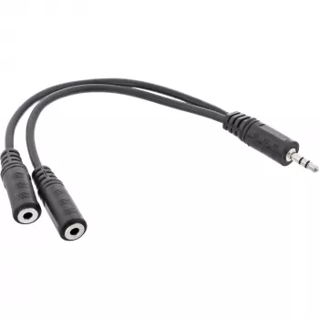 Kabel Y InLine 3,5 mm Jack męski na 2x 3,5 mm Jack żeński Stereo 2 m