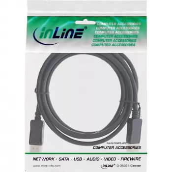 Kabel InLine DisplayPort 1.4, 8K4K, czarny, złoty, 5m