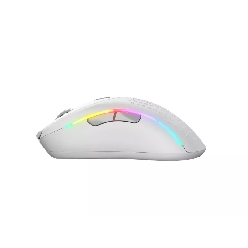 Glorious Gaming Glorious Model D 2 Wireless - Matowa Biel, Praworęczna, Bezprzewodowa RF, 19000 DPI, Biała