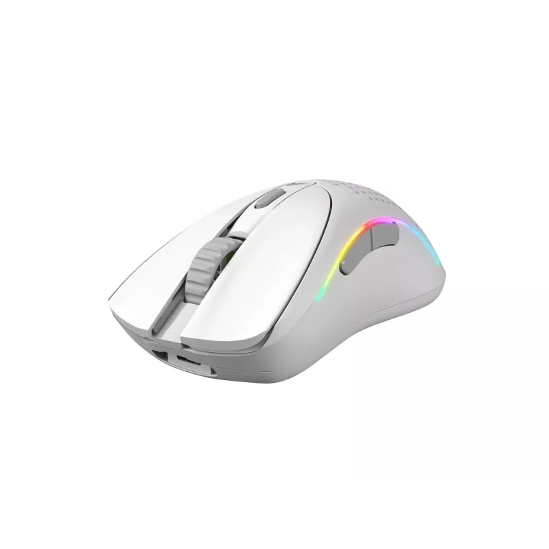 Glorious Gaming Glorious Model D 2 Wireless - Matowa Biel, Praworęczna, Bezprzewodowa RF, 19000 DPI, Biała