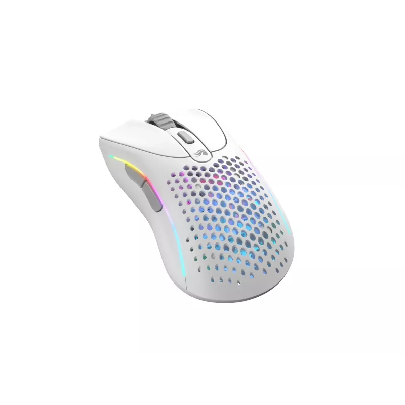 Glorious Gaming Glorious Model D 2 Wireless - Matowa Biel, Praworęczna, Bezprzewodowa RF, 19000 DPI, Biała