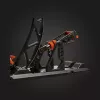 Asetek Gaming Pedals 40-010-0000002 — Przewodowe pedały do PC, obudowa aluminiowo-brązowa, kolory czarny/pomarańczowy/biały