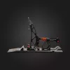 Asetek Gaming Pedals 40-010-0000002 — Przewodowe pedały do PC, obudowa aluminiowo-brązowa, kolory czarny/pomarańczowy/biały