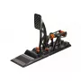 Asetek Gaming Pedals 40-010-0000002 — Przewodowe pedały do PC, obudowa aluminiowo-brązowa, kolory czarny/pomarańczowy/biały