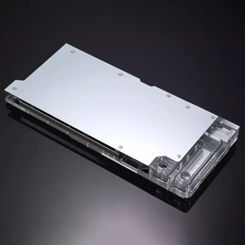 Blok wodny + backplate Phanteks Glacier G40 Acrylic miedź szary Transparent