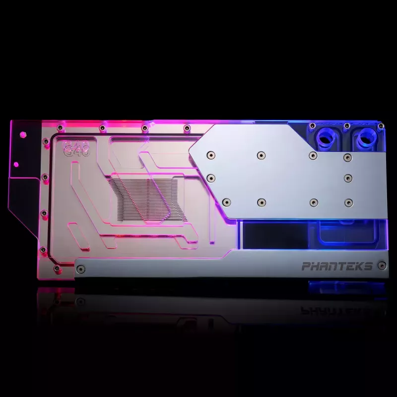 Blok wodny + backplate Phanteks Glacier G40 Acrylic miedź szary Transparent